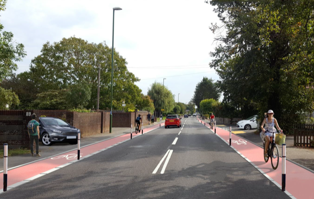 Protected cycle lanes